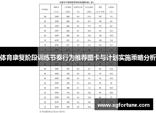 体育康复阶段训练节奏行为推荐图卡与计划实施策略分析